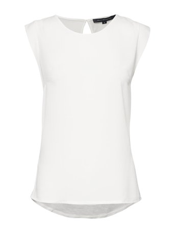 Polly Plains Cappedtee T-shirts & Tops Sleeveless Hvit French Connection*Betinget Tilbud