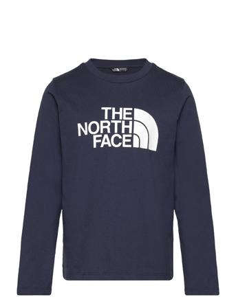 Teen Easy L/S Tee Tops T-shirts Long-sleeved T-shirts Navy The North Face