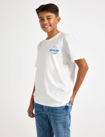 Lindex T Shirt Computer Ai Backprint - White - 128