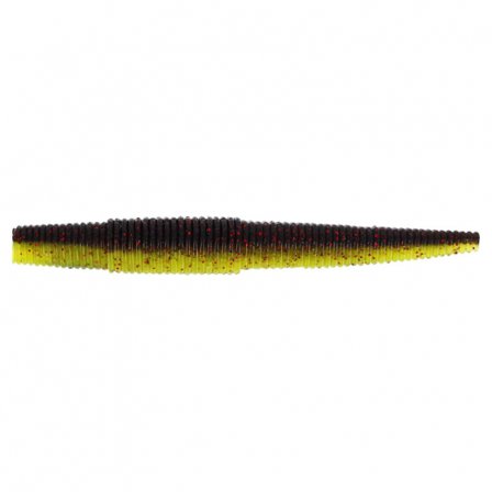 Westin Ned Worm 9cm, 5g (6-pack) - Black/Chartreuse