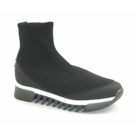 Alexander Smith, PL Elast Lurex Sneakers Zwart, Dames, Maat:40 EU