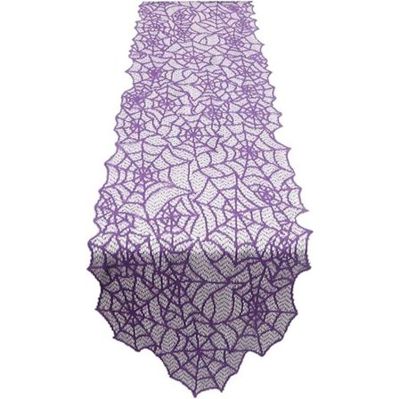 Bordløper i spindelvev-blonde, Festlig borddekorasjon (Lilla)-tfrf