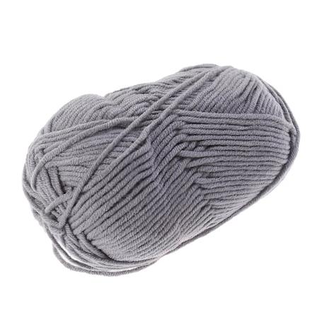 50g maitoa puuvilla lanka puuvilla paksu käsin kudottu virkkaus neulonta villa lanka lämmin lanka villapaidoille hatuille huiveille Diy (tummanharmaa)