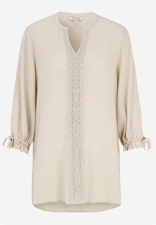 Cellbes of Sweden - Crepe tunika i lys beige for damer i størrelse 58/60