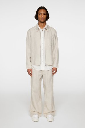 J.Lindeberg - Julius Drape Linen Overshirt - Fashion - Grey - Men - S