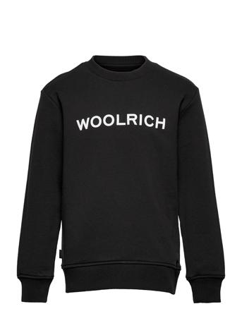 Logo Crewneck Sweatshirt Black WOOLRICH