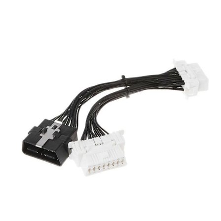 16-stifts OBD2 OBD 2 OBDii Splitter Förlängningskabel en hane till två hona Y-kabel för ELM327