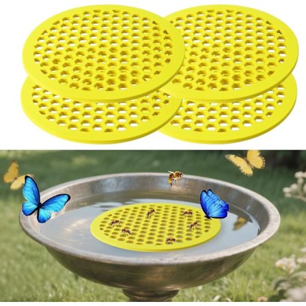 4 stk. Bie-vanningsstasjon for hage, 20 cm flytende bie-øy for dam/gård/fontene