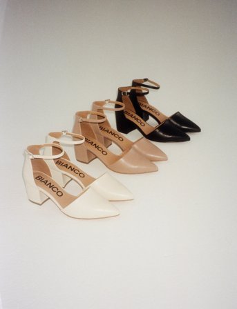 Bianco Biadevived Pump Faux Leather - Black - 36