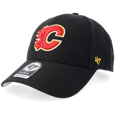 47 Brand - NHL Svart adjustable Caps - Calgary Flames Mvp Black Adjustable @ Hatstore
