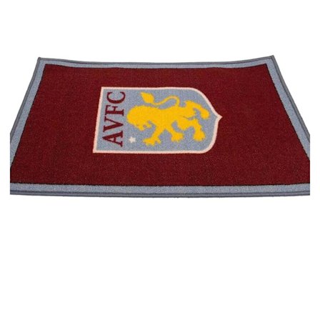 Aston Villa FC Crest Area Rug One Size Claret Red/Sky Blue