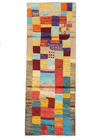 Berber Colourful Rug 77X208 Runner Orange/Black Wool, Afghanistan