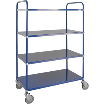 Lätt Hyllvagn Hög 4 Plan Broms