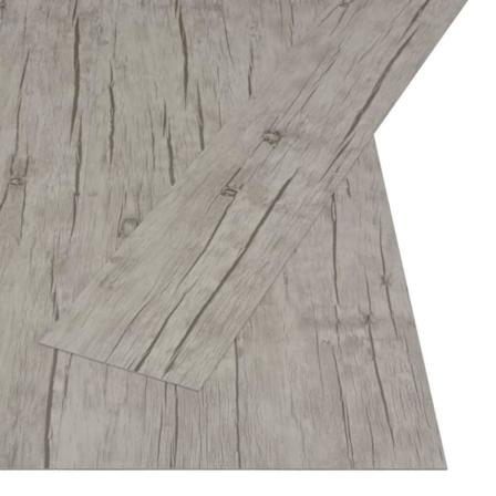 Vidaxl Självhäftande Golvplankor 4,46 M² 3 Mm Pvc Ekfärgad Grå