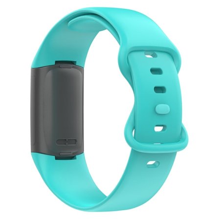 Fitbit Charge 5 enkelt TPU-klockarmband med 8-format spänne - Cyan