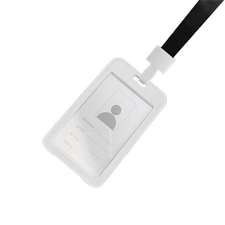 Transparent ID-hållare Korthållare Passerkort / ID-kort inkl Rem