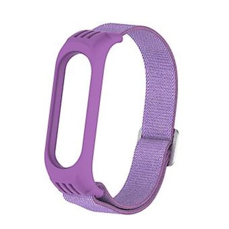 For Xiaomi Mi Band 3 / 4 / 5 Twill 8-formet spenne armbånd (lilla)