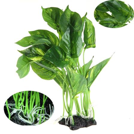 Fisketank Akvarium Dekoration Vandplanter Plast Plant Decora