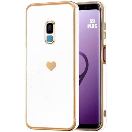 Coque - Samsung - Galaxy S9 Plus - Vit - Stötsäker - Hjärtmönster