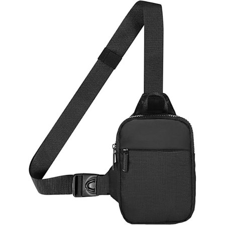 Sling Bag, Vanntett Brystveske for Menn og Kvinner, Miniveske med Glidelås, Lett Ryggsekk for Reise Fotturer Sykling Camping