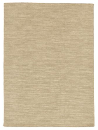 Tapis De Laine Uni Kelim Loom Beige Petit