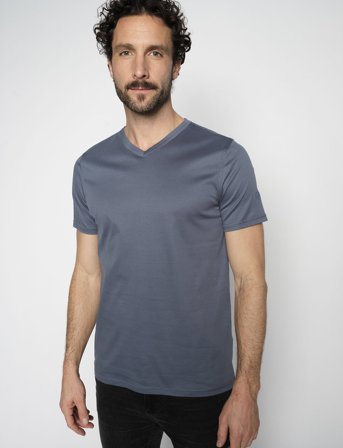 Mos Mosh Gallery Mmgperry V-Ss Tee - Blue - L