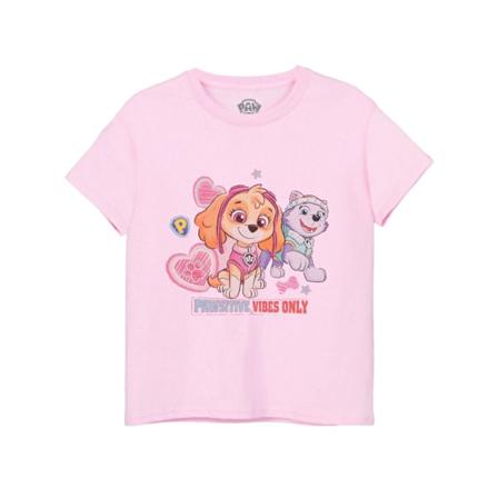 Paw Patrol Girls Pawsitive Vibes Only T-Shirt 5-6 år Rosa Pink 5-6 Years