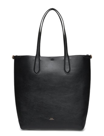 Polo Ralph Lauren Bellport Leather North-South Tote - Black - ONE SIZE