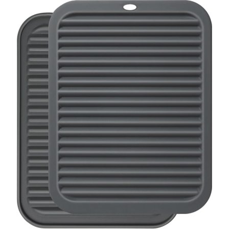 Grydelapper til køkkenbordplader, silikonemåtter til varme pander, varmebestandig måtte og bordpladebeskytter, 23 x 29 cm foldbar tyk og blød 