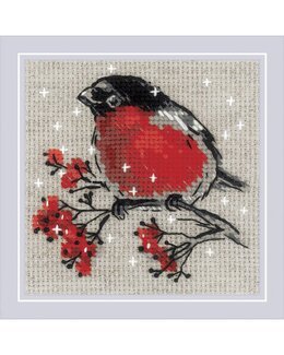 Stickpackung Bild Wintervögel
