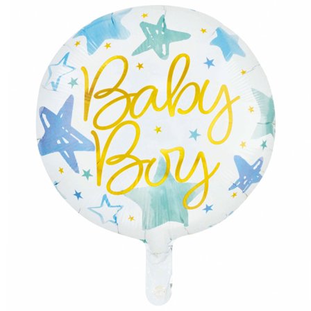 Rund Folieballong Baby Boy 46 cm
