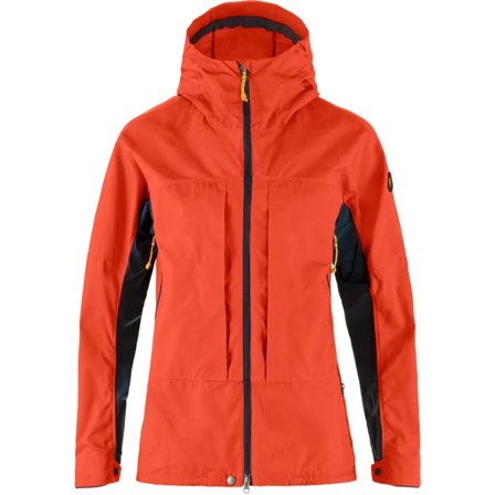 Fjällräven Bergtagen G-1000 Takki S - Naiset - Flame Orange-Mountain Blue - Mountaineering-takit