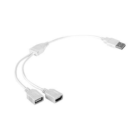 USB Y-jakajakaapeli virtajohto 1 uros 2 naaras USB-jatkokaapeli, laturi ei tiedonsiirtoon, käytä virtalähteitä