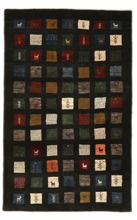 Gabbeh Persia Fine Rug 121X193 Black/Brown Wool, Persia