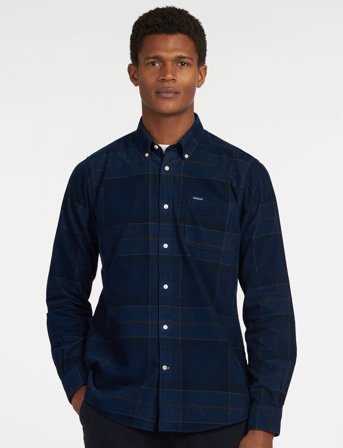 Barbour Barbour Blair Tailored Tartan Cord Shirt - Navy - L