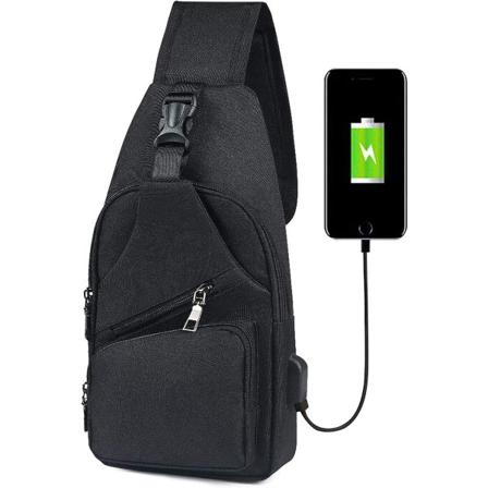 Miesten Rintapussi, Rintapussi USB-Latauksella ja Kuulokeliitäntää