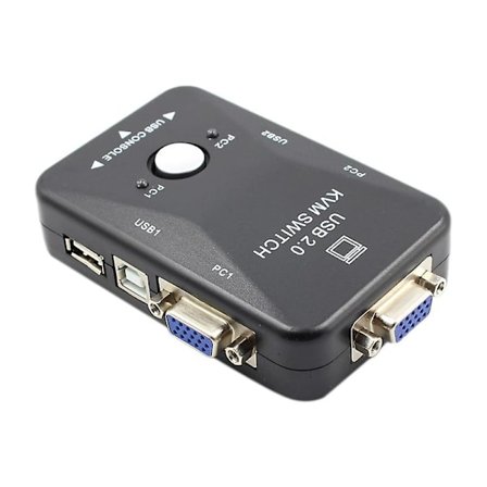 Kvm Switch 2 Port Vga Switch Usb 2.0 Kvm Mus Switch Tastatur 1920x1080 Boks Delings Switch Vga S
