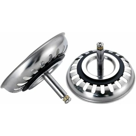 Køkkenvask Si, Vask Si Stopper Filter med Justerbar Højde, 304 Rustfrit Stål Vask Kurv Si til Køkkenvaske - Diameter 79,3mm (2 Pakker)