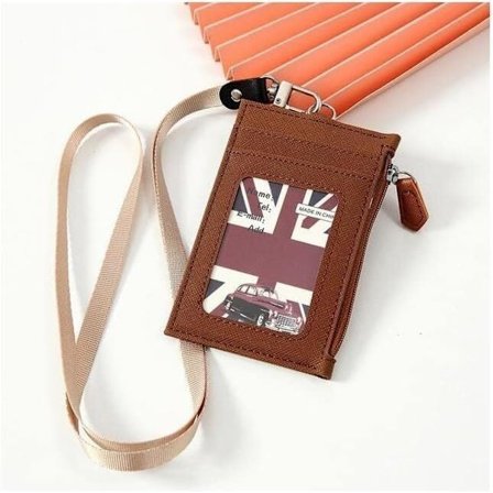 Märke Lanyard, Korthållare för Lanyard, 3st Läder Id-fodral Hals Lanyard Mynt Pengar Nyckel Kreditkort Hållare Plånbok Student Buss Kort Väskor 