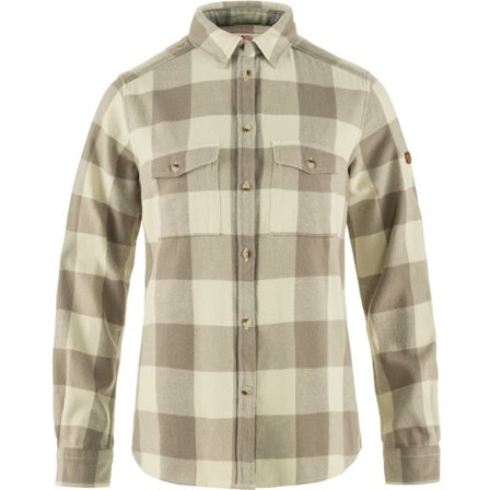 Fjällräven Women's Övik Heavy Flanellhemd in Fog/Chalk White/Weiß, Bio-Baumwolle | Size: XS