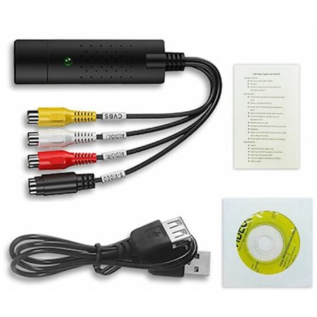 VHS-digitaalimuunnin USB 2.0 -videomuunnin VHS-äänikaappauslaatikko VCR VHS TV -digitaalimuunnin Tukee Win 7/8/10