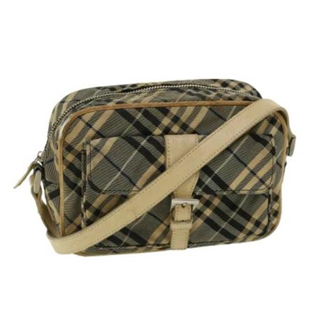 Burberry Vintage, Pre-owned Canvas shoulder-bags Beige, Dames, Maat:ONE Size,leer