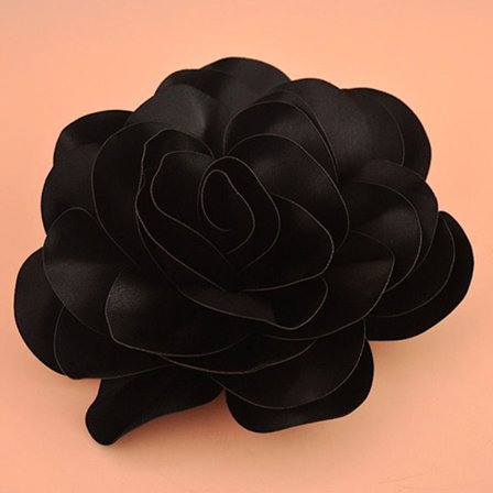 Hårklemme Satin Flower SORT