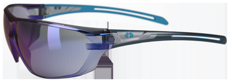 Hellberg Helium Skyddsglasögon im- och repskydd Blå spegellins, Ögon- & ansiktsskydd