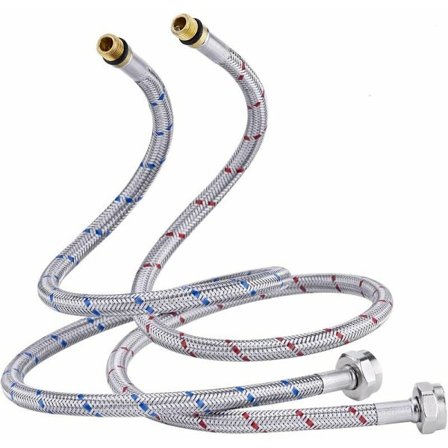 Panseret slange 60 cm lang G 3/8 DN6 forbindelsesrør til vandhane C