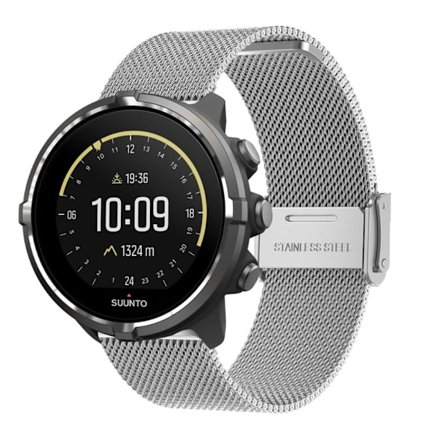Suunto 9 milanese klockarmband i rostfritt stål - Silver