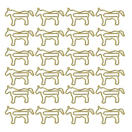 50 kpl Ihastuttavia Hevosen Muotoisia Paperiliittimiä Luovia Kirjanmerkkejä Paperiklipsuja Neuloja Kotiin Toimistoon Kouluun (Kultainen Hevonen)