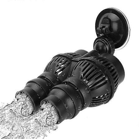 RS-308A 24W 12000L/H Dobbelt-hoved Strømningspumpe til Akvarium Bølgepumpe, EU Stik