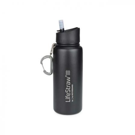 Go Stainless Steel Water Filter Bottle 710 ml Black