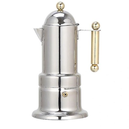 /EA/Tjock italiensk espressokanna för 4 koppar, mokabryggare i rostfritt stål för spishäll